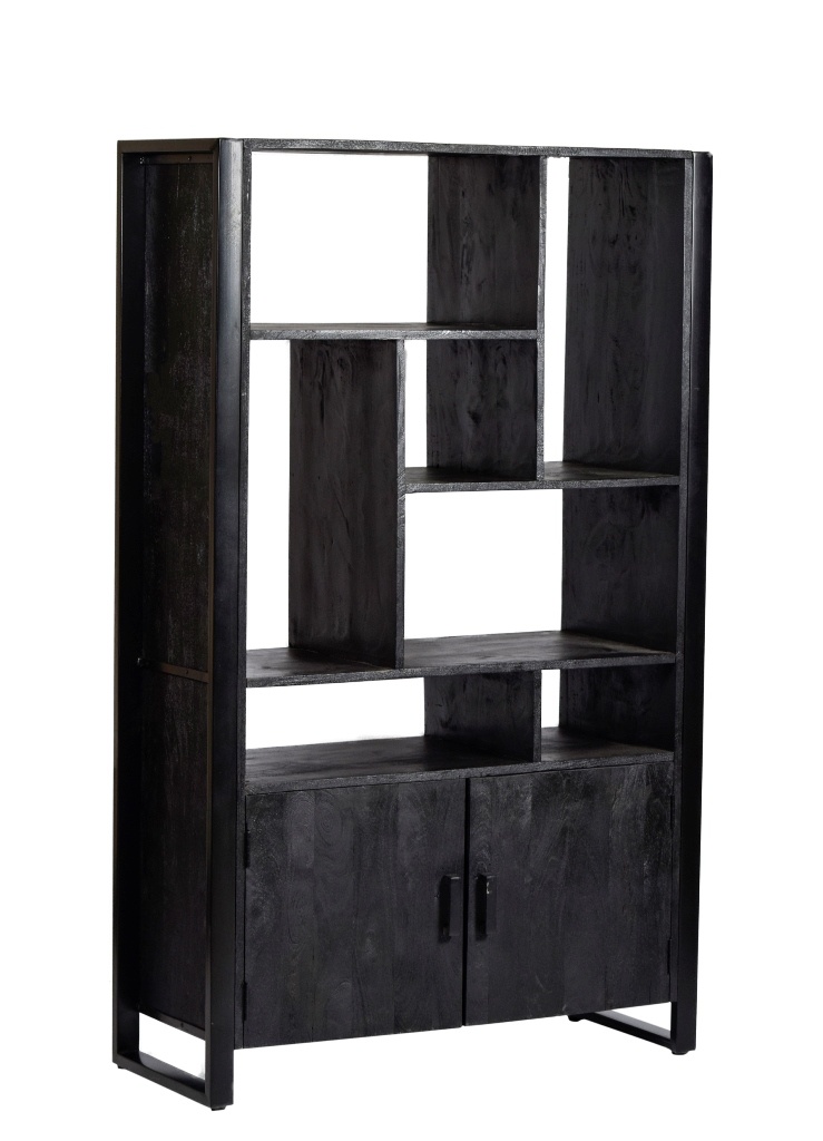 Livingfurn Norris Vakkenkast 180x110x43 cm Zwart