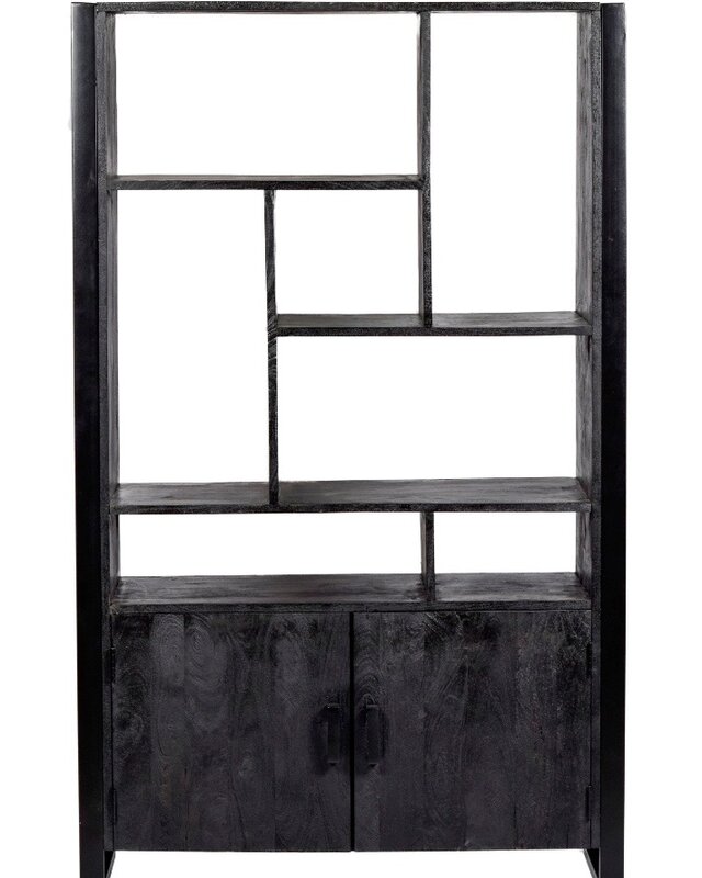 Livingfurn Norris Vakkenkast 180x110x43 cm Zwart