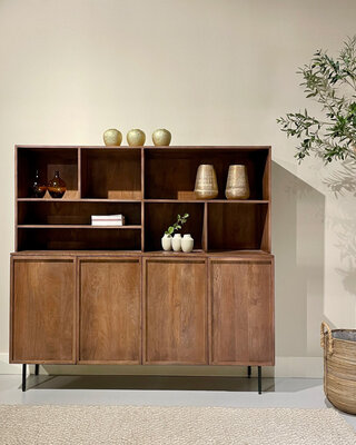 Livingfurn Elan 180x172x45 cm Bruin Dressoir Deuren Lades