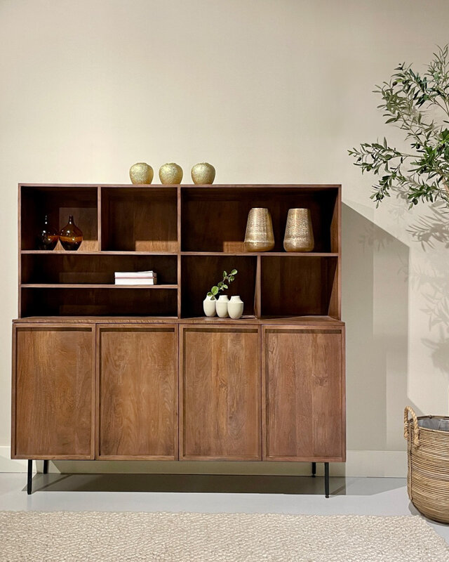 Livingfurn Elan 180x172x45 cm Bruin Dressoir Deuren Lades