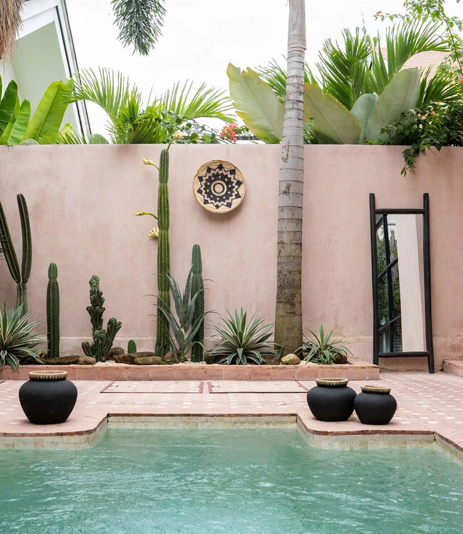 Bazar Bizar De eilandkleedkamer spiegel - Zwart