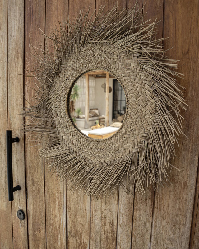 Bazar Bizar De Rotan Spiegel - Natuurlijk - M_40