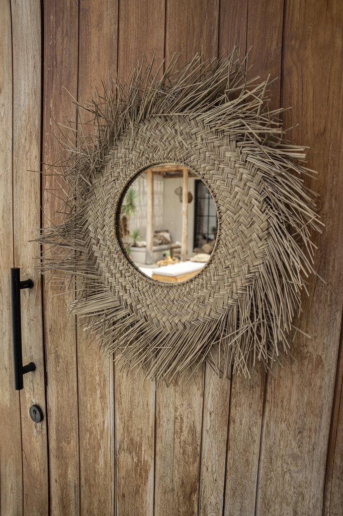 Bazar Bizar De Rotan Spiegel - Natuurlijk - M_40