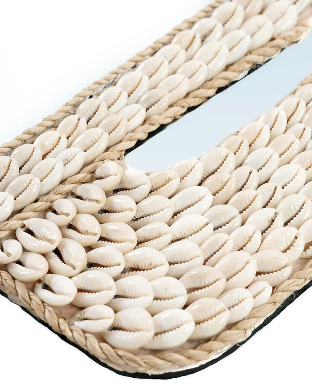 Bazar Bizar De Cactus Schelp Spiegel - Wit