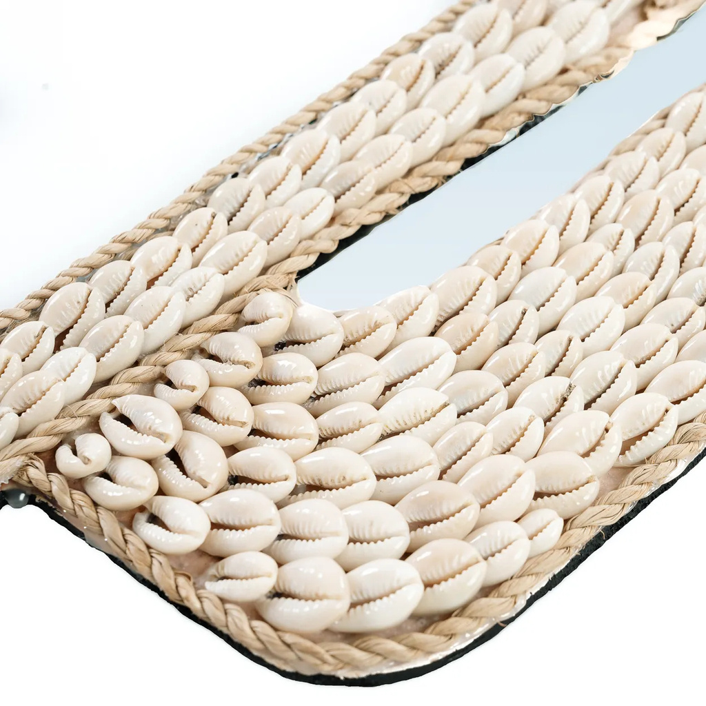 Bazar Bizar De Cactus Schelp Spiegel - Wit