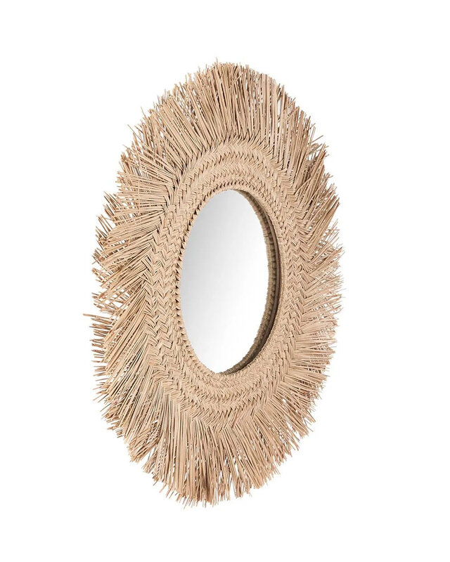 Bazar Bizar De Rotan Spiegel - Natuurlijk - M_40