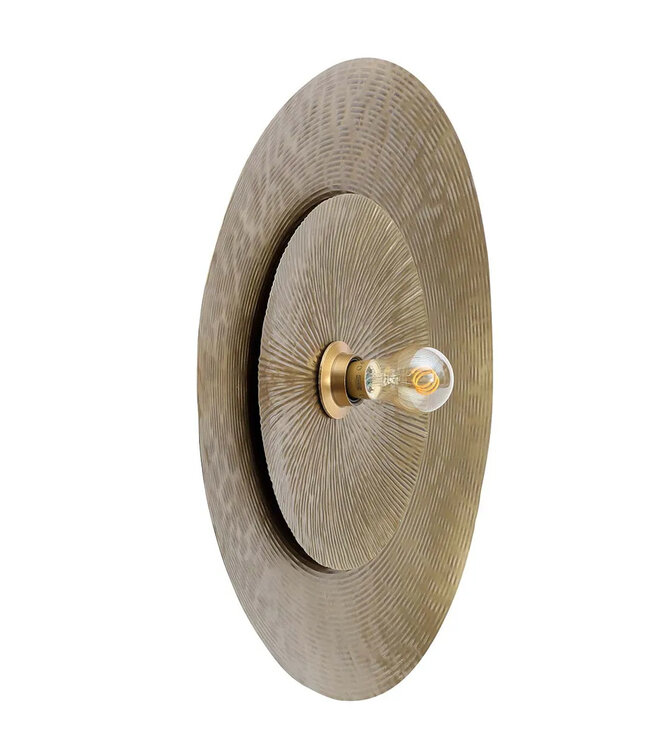 Bazar Bizar De Dubbele Volle Maan Wandlamp - Messing - M