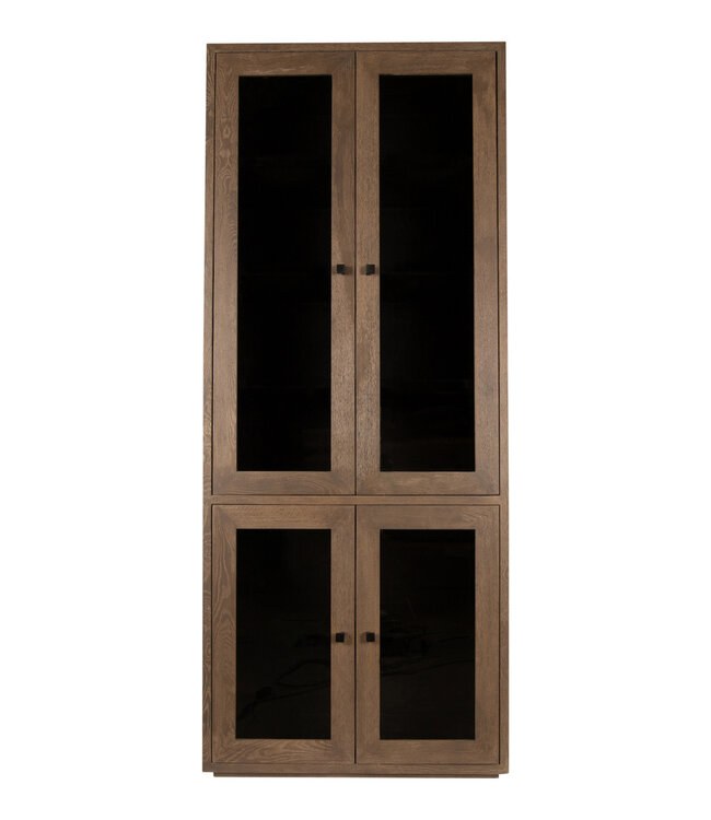 PTMD Eiken kast Armarium 4 deuren Grijs