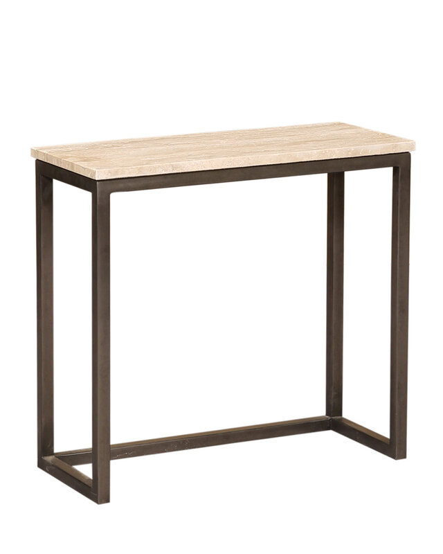 PTMD Zoah Black Travertine rechthoekige bijzettafel SV3