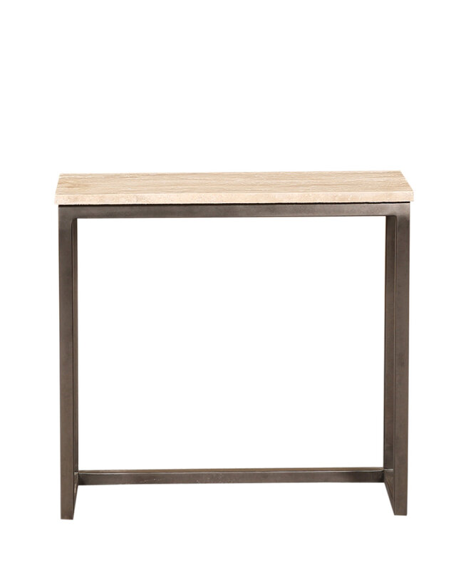 PTMD Zoah Black Travertine rechthoekige bijzettafel SV3