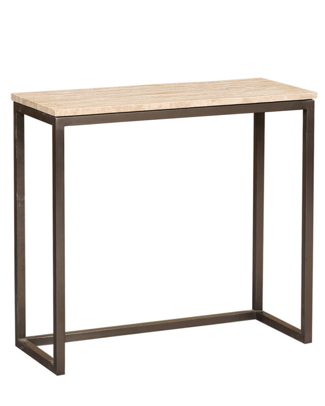 PTMD Zoah Black Travertine rechthoekige bijzettafel SV3