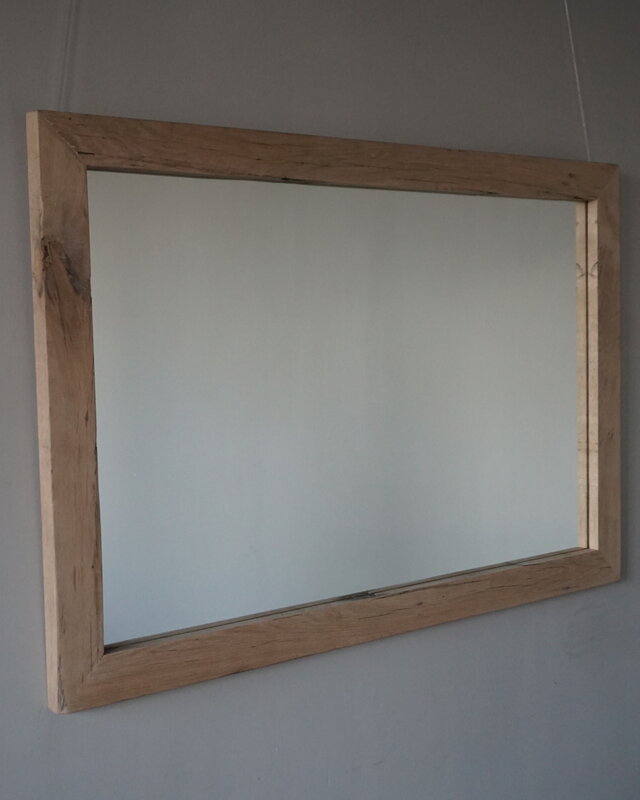 Rene Houtman Spiegel Geert | Oud Eiken Geschaafd | H80 x B120 cm