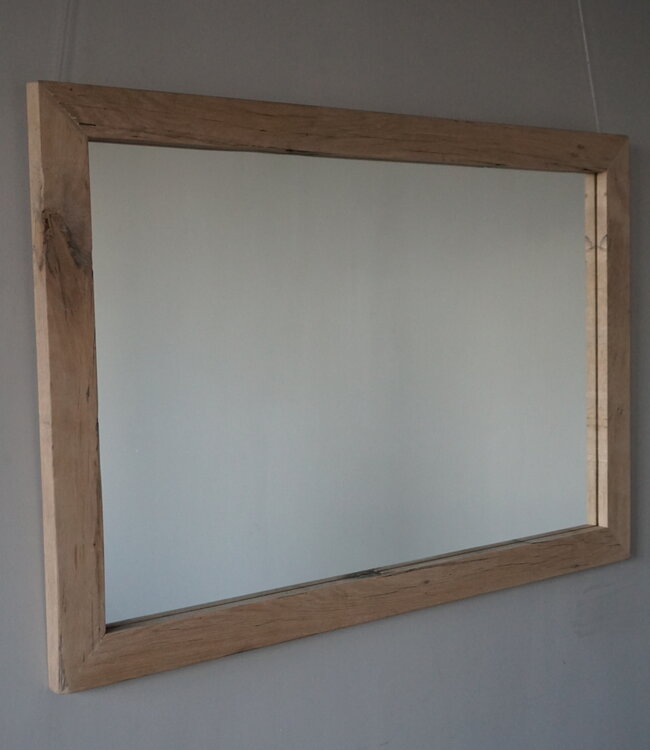 Rene Houtman Spiegel Geert | Oud Eiken Geschaafd | H80 x B120 cm