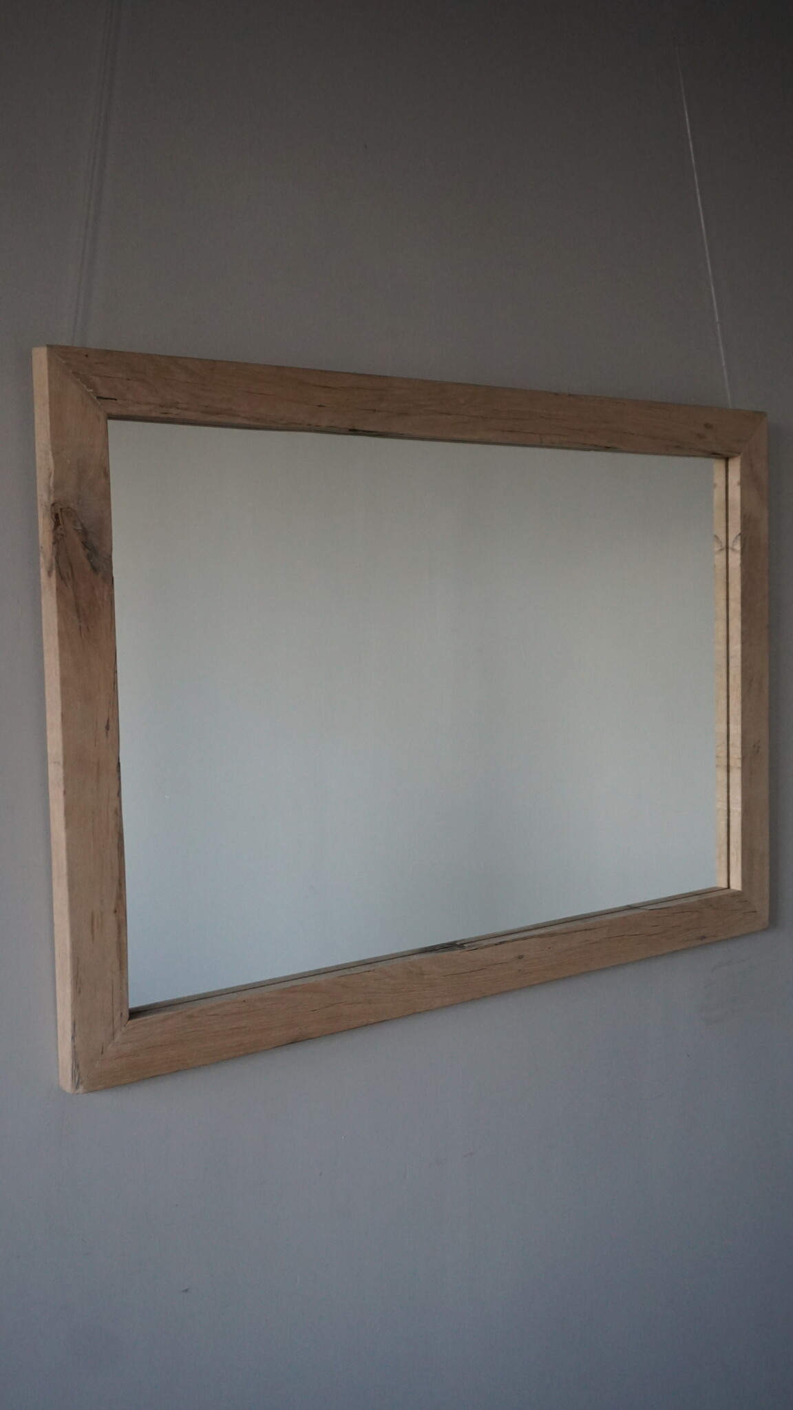 Rene Houtman Spiegel Geert | Oud Eiken Geschaafd | H80 x B120 cm