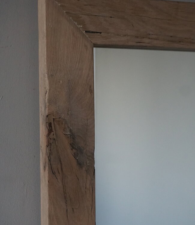 Rene Houtman Spiegel Geert | Oud Eiken Geschaafd | H80 x B120 cm