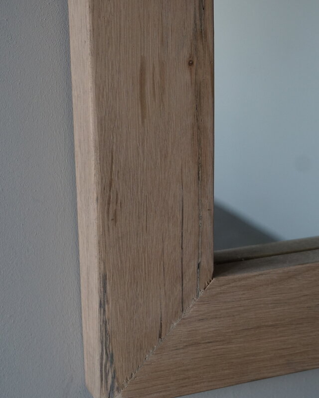 Rene Houtman Spiegel Geert | Oud Eiken Geschaafd | H80 x B120 cm