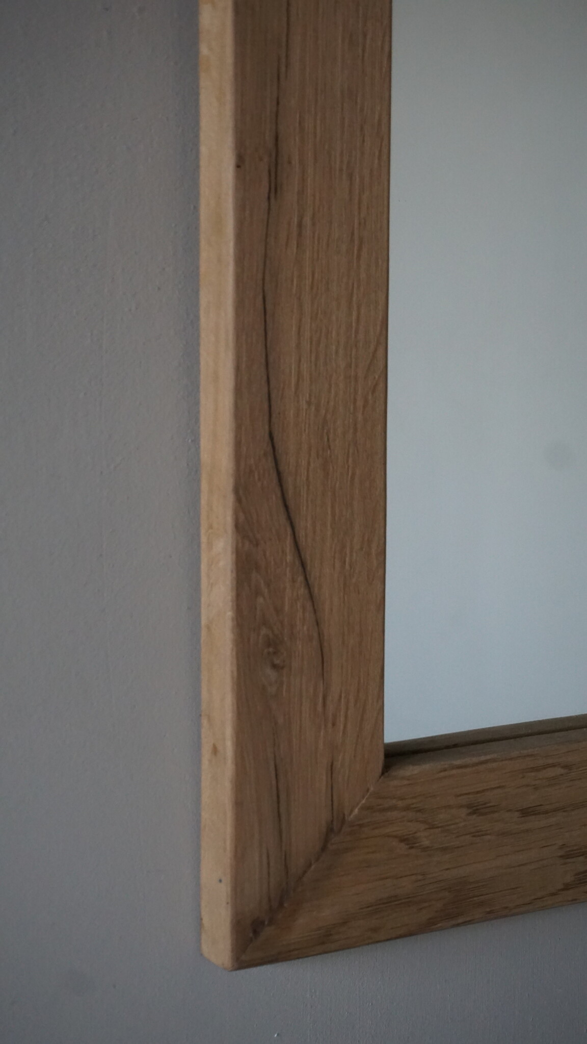 Rene Houtman Spiegel Geke | Oud Eiken Geschaafd | H70 x B70 cm