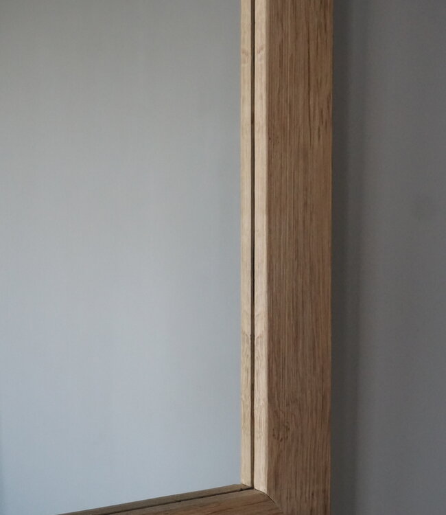 Rene Houtman Spiegel Geke | Oud Eiken Geschaafd | H70 x B70 cm