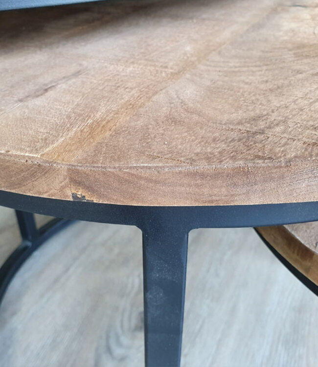Brix Jerrel Salontafel Set Van 3 Mangohout
