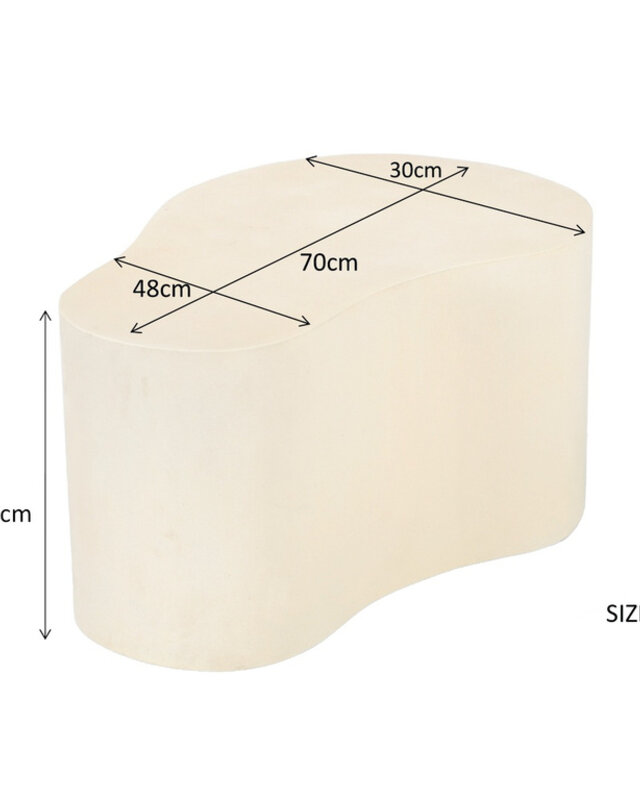Brix Organische Sandy Salontafel H37xB70xD48 cm