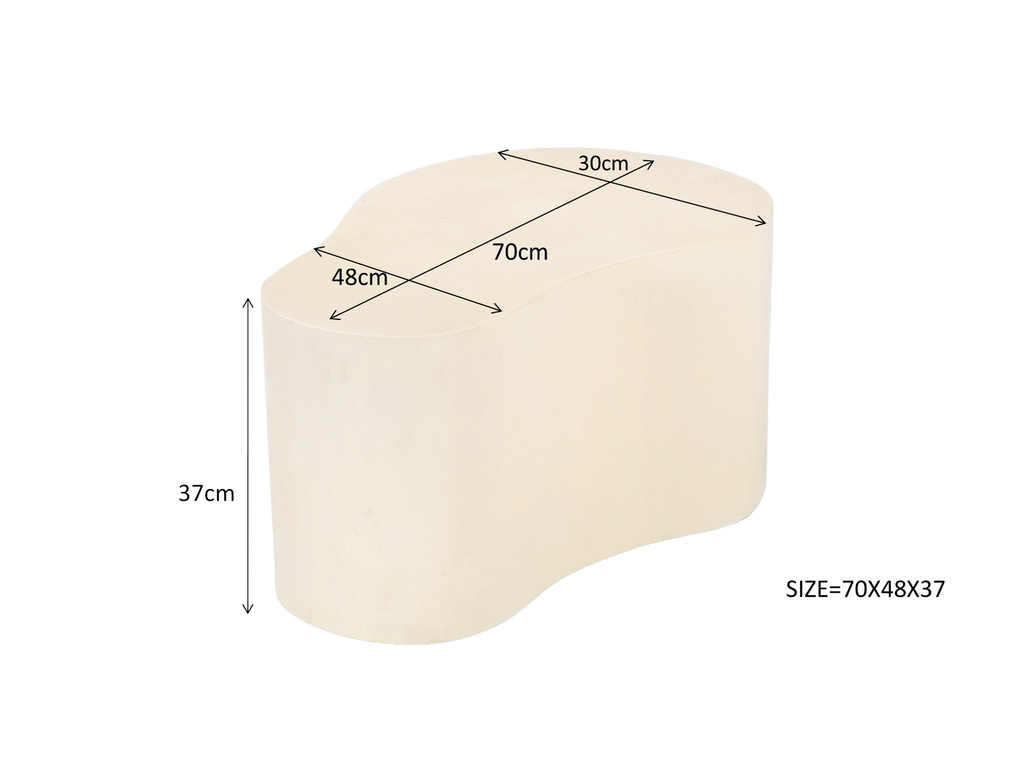 Brix Organische Sandy Salontafel H37xB70xD48 cm