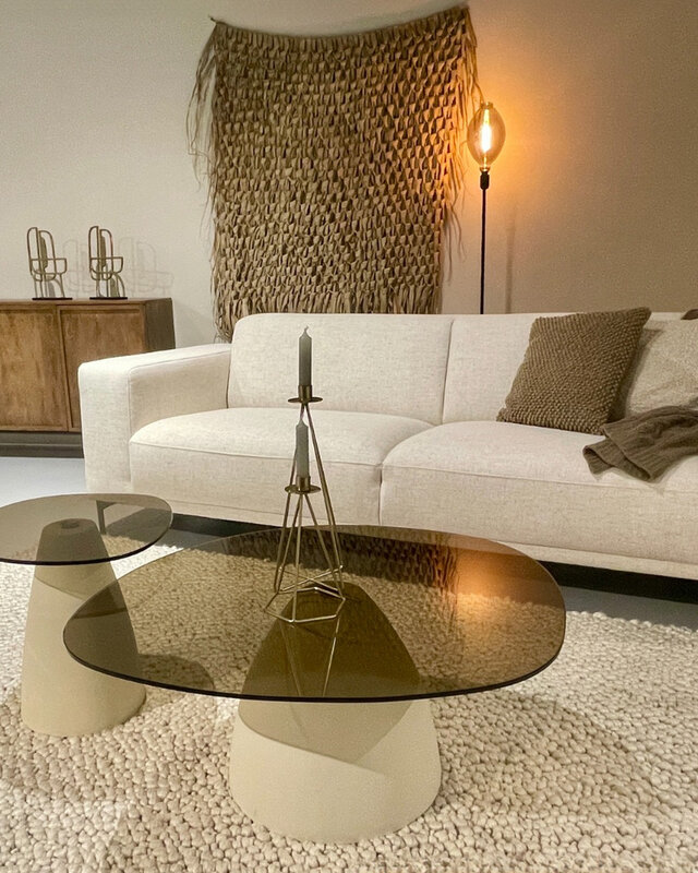 Brix Mylon Salontafel Rookglas H40xB50xD43 cm