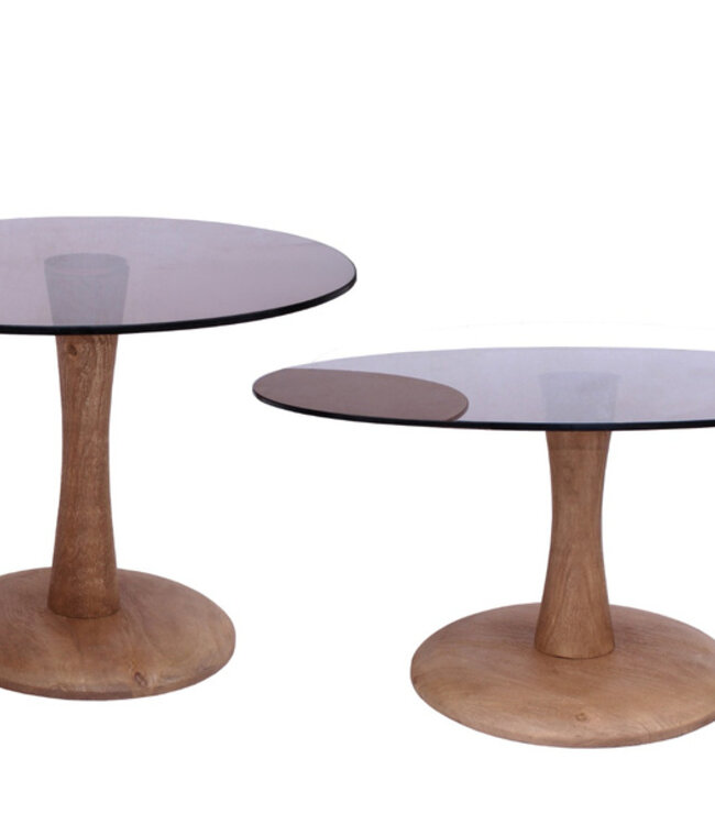 Brix Faye Salontafel Almond Rookglas H38xØ75 cm
