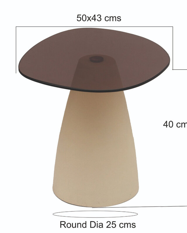 Brix Mylon Salontafel Rookglas H40xB50xD43 cm