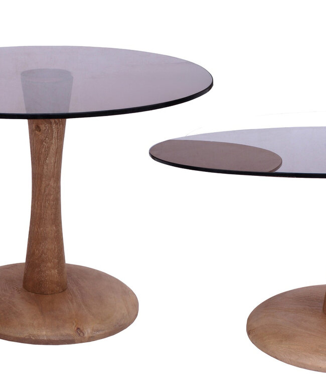 Brix Faye Salontafel Almond Rookglas H38xØ75 cm