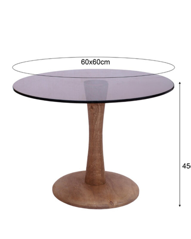 Brix Faye Salontafel Almond Rookglas H45x?60 cm