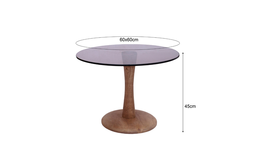 Brix Faye Salontafel Almond Rookglas H45x?60 cm