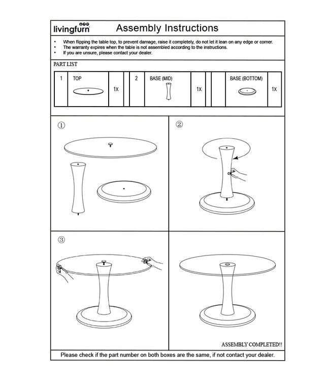 Brix Faye Salontafel Almond Rookglas H38xØ75 cm