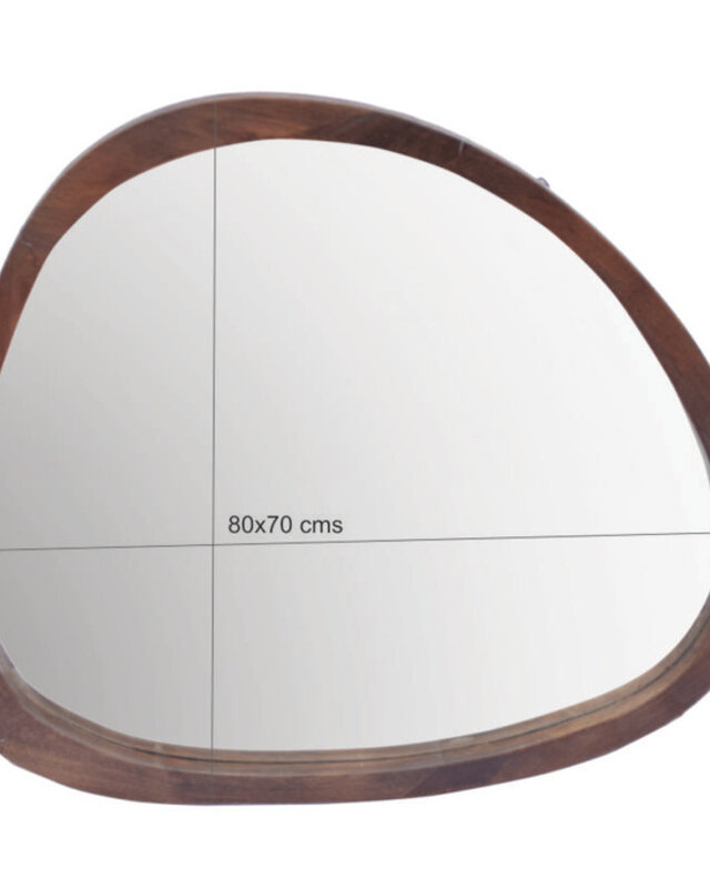 Brix Joy Walnut Organische Spiegel H70xB80xD4 cm