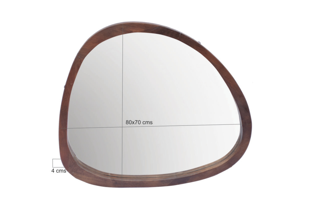 Brix Joy Walnut Organische Spiegel H70xB80xD4 cm