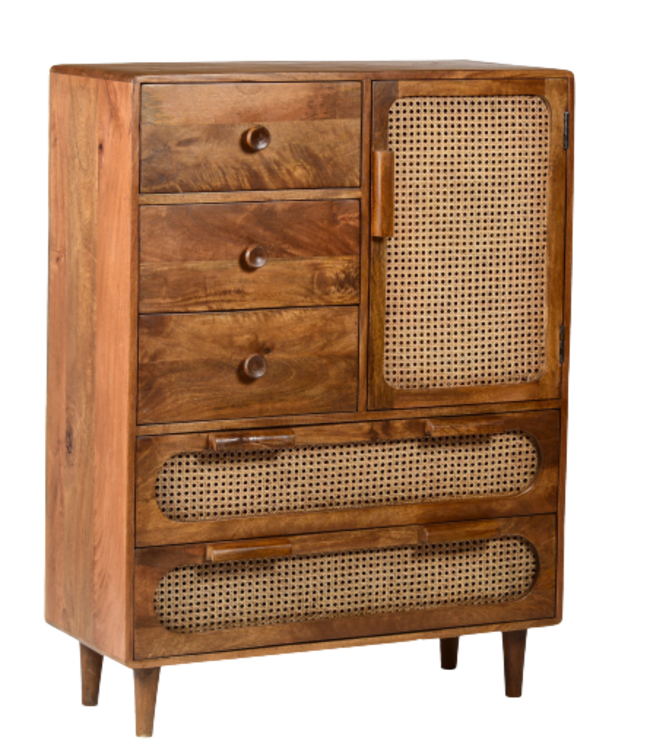 Brix Anna Wandkast Mangohout H116xB87xD38 cm