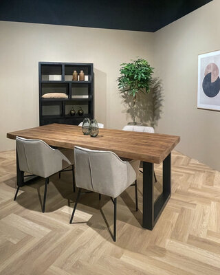 Brix Sturdy Eetkamertafel Mangohout H76xB160xD90 cm