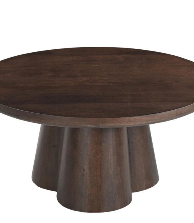 Brix Clubs Salontafel Hout Warmbruin H42xØ80 cm