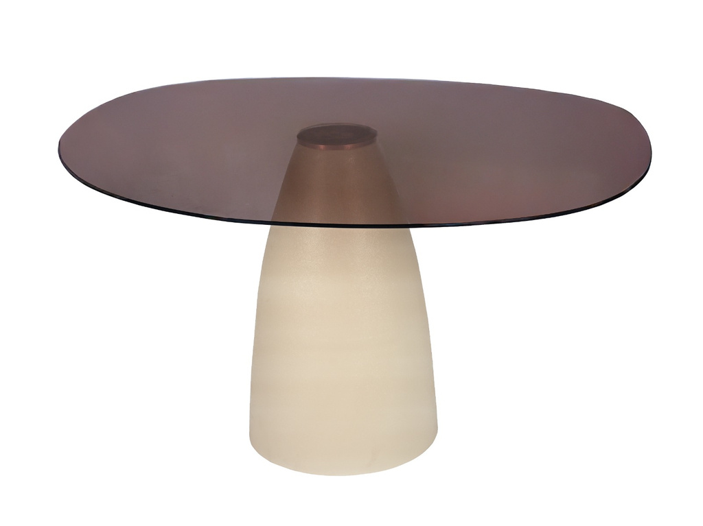 Brix Mylon Eetkamertafel Rookglas H76xB140xD120 cm