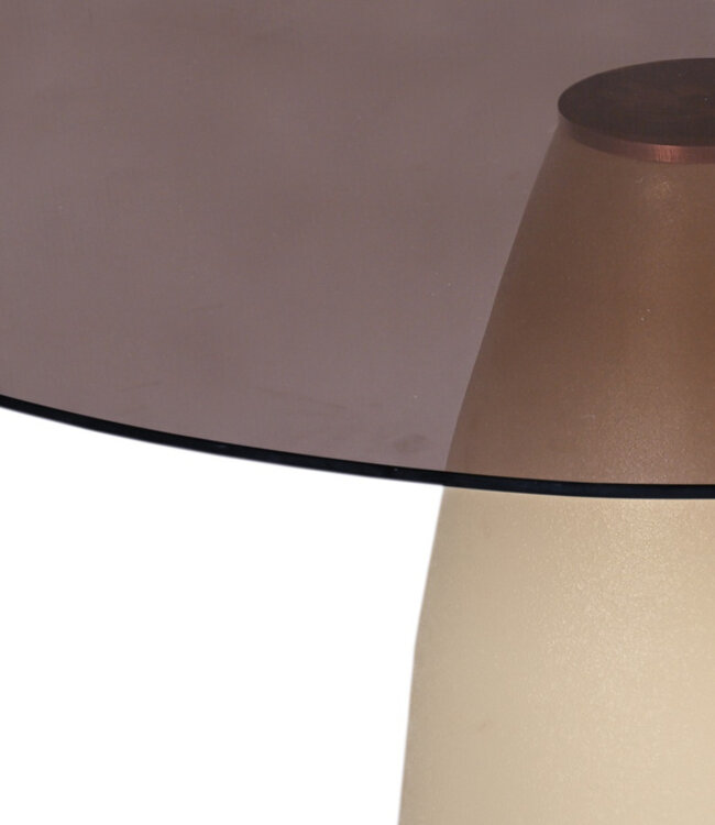 Brix Mylon Eetkamertafel Rookglas H76xB140xD120 cm