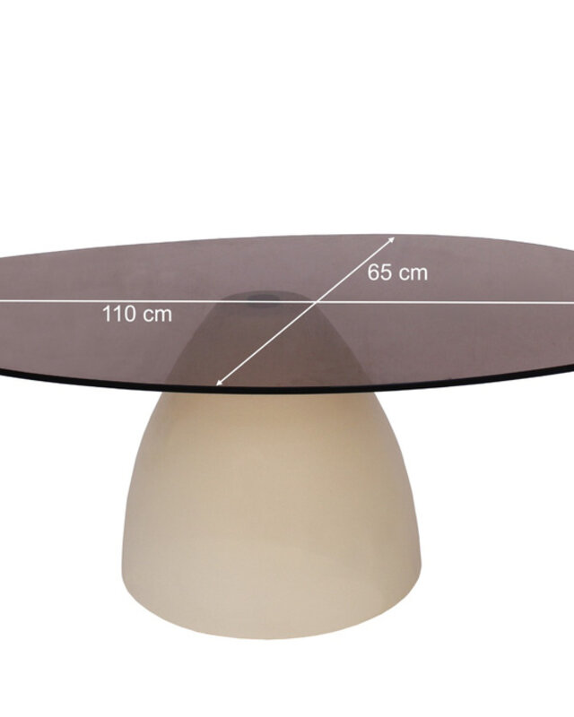 Brix Mylon Salontafel Rookglas H35xB110xD65 cm