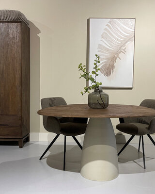 Brix Marron Eetkamertafel H76xB140xD140 cm