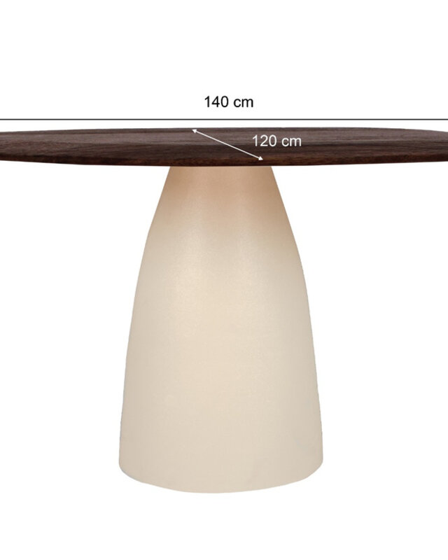 Brix Marron Eetkamertafel H76xB140xD140 cm