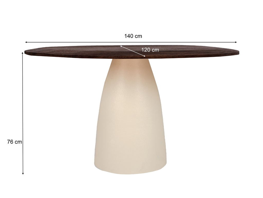 Brix Marron Eetkamertafel H76xB140xD140 cm