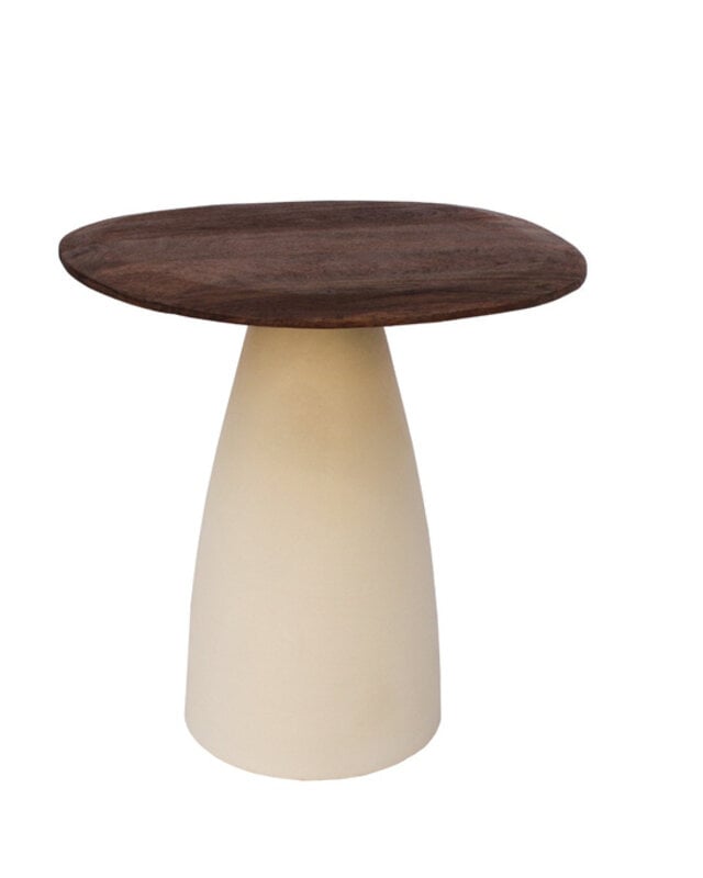 Brix Marron Bijzettafel Bruin Hout H40xB50xD43 cm