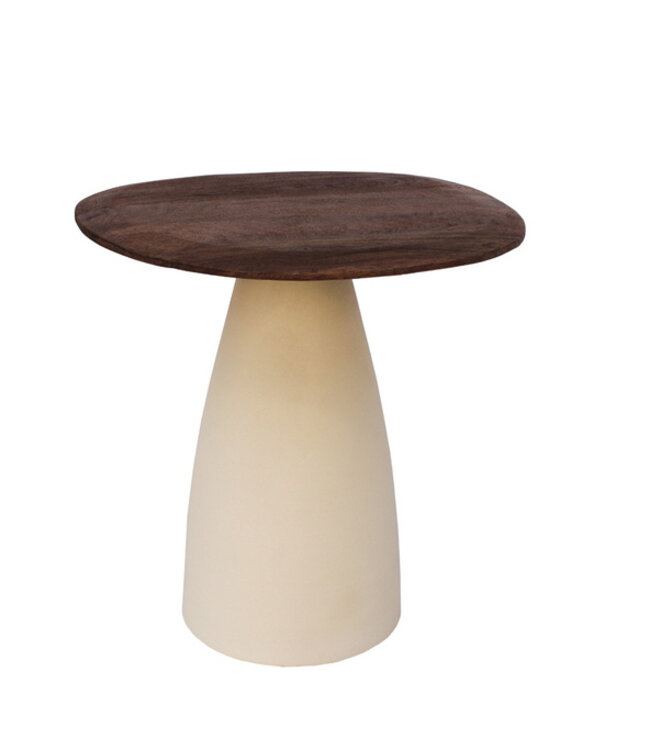 Brix Marron Bijzettafel Bruin Hout H40xB50xD43 cm