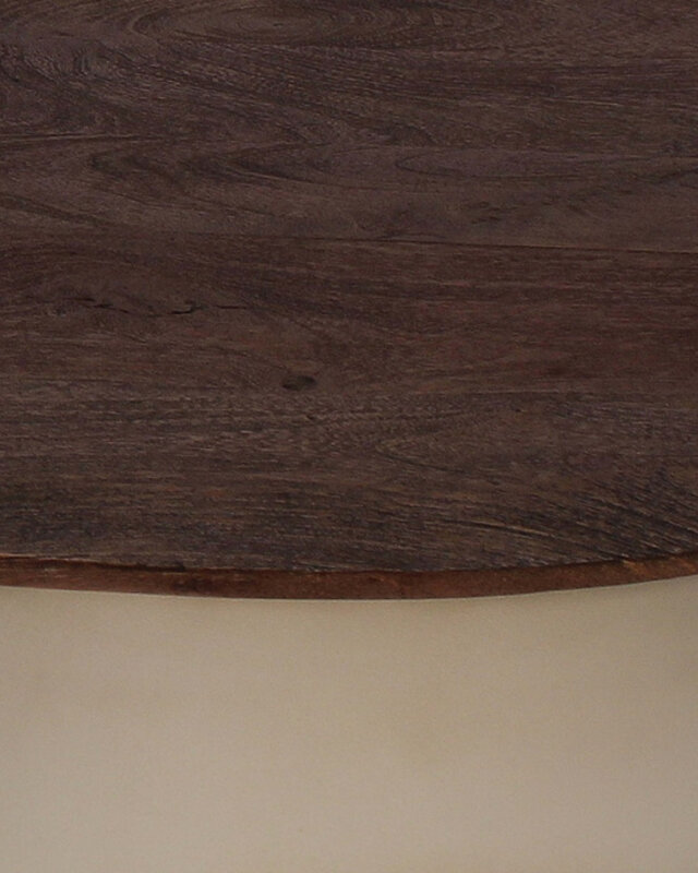 Brix Marron Bijzettafel Bruin Hout H40xB50xD43 cm
