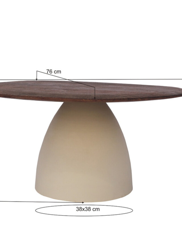 Brix Marron Salontafel Hout H35xB86xD76 cm