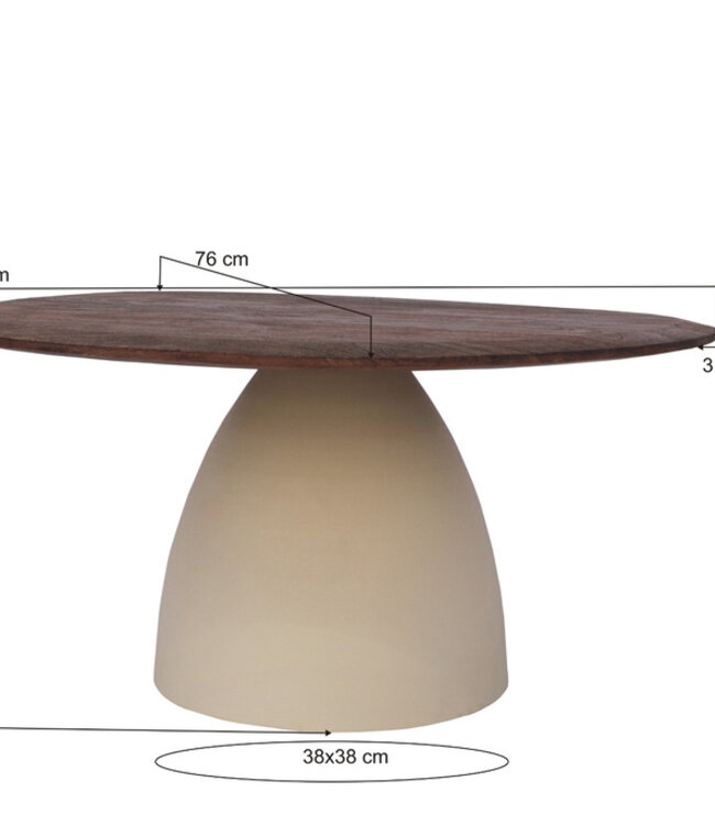 Brix Marron Salontafel Hout H35xB86xD76 cm