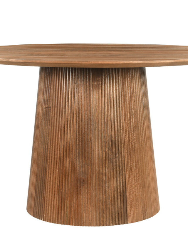 Livingfurn Salvator Eetkamertafel Rond | Mangohout | H76xD130 cm