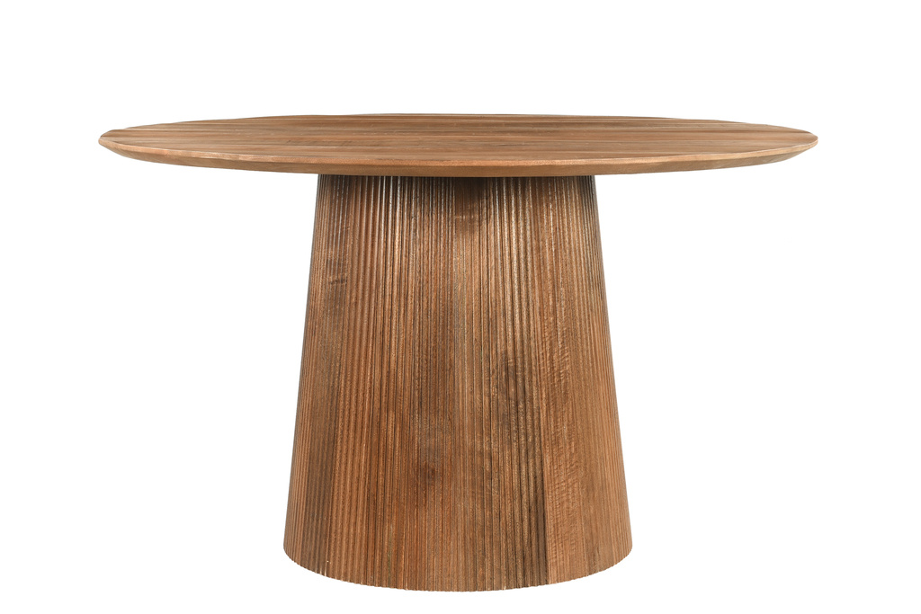 Livingfurn Salvator Eetkamertafel Rond | Mangohout | H76xD130 cm